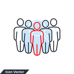 team icon logo vector illustration. people symbol template for graphic and web design collection