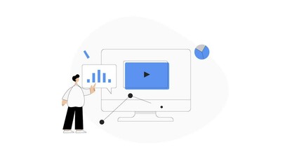 Businessman using SEO analytics tools for digital marketing