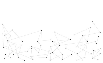 Polygonal network connected dots and lines background template. Blockchain linked global graphic vector.