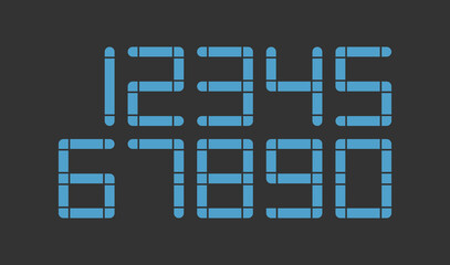 Numbers set vector, modern design.