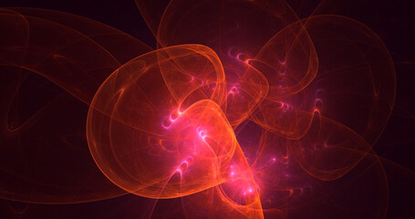 3D rendering abstract colorful fractal light background