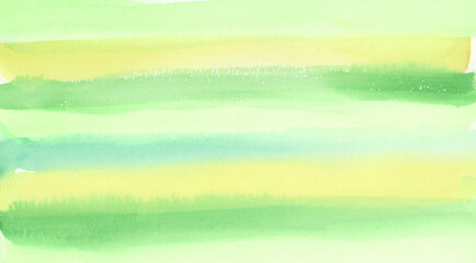 Obraz na płótnie Canvas Green watercolor stripes. Meant as background
