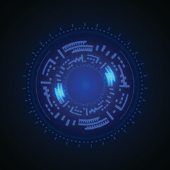 Futuristic technology circle shapes HUD elements for Graphic Motion. Vector illustration
