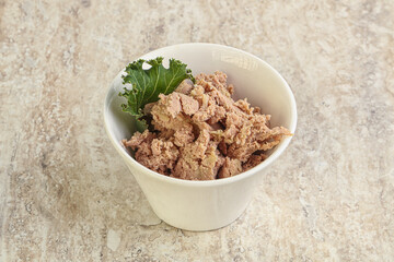 Liver pate in the bowl