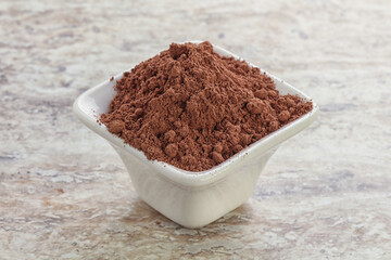 Natural organic cocoa powder for culinary