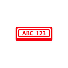 number plate icon vector design templates