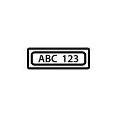 number plate icon vector design templates