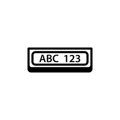 number plate icon vector design templates
