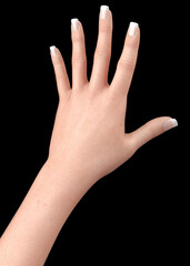 Fototapeta premium 3D Hand with long square nails