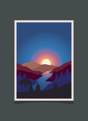 landscape with mountains