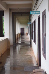 corridor in the school