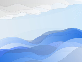Nature layers Graphic for inspiration, for creative idea, for vector design. 
Vector objects for background design. 
Somewhere on ocean.