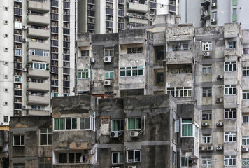 Fototapeta na wymiar Residential buildings in Macao