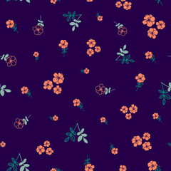 Fototapeta na wymiar Hand drawn floral seamless pattern design vector