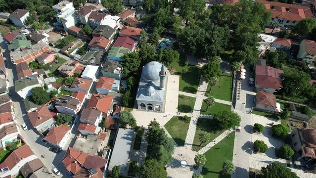 aerial green mosque