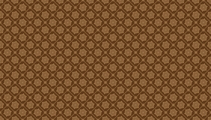 Traditional thai religion buddhism style art painting Seamless pattern brown background illustration . Ancient thai painting on wall in thailand buddha temple .Vector background .