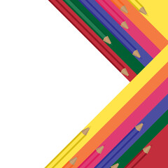 colorful pencils background. colorful pencils oblique. object isolate on white background. colorful pencils, school, crayon.