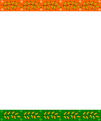 Obraz premium orange and green background frame and border design.