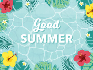 海とハイビスカスのサマーフレーム