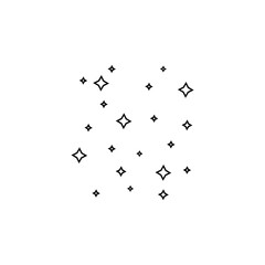 Naklejka premium Starry sky. Black stars simple vector icon