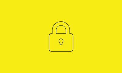 Security Lock Icon Logo Design Element.