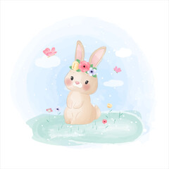Fototapeta premium cute little bunny