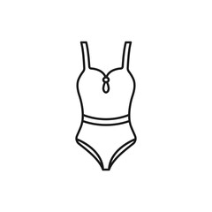 Swimsuit line art summer holidays icon design template vector illustration