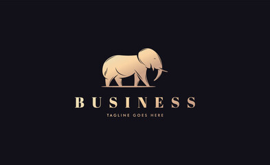 Classic elephant logo with elegant gold color