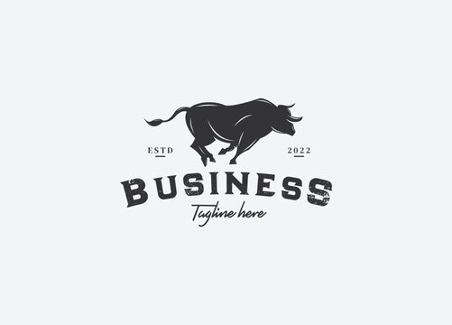 Bull logo with classic retro country look