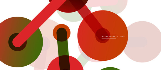 Line points connections geometric abstract background. Circles connected by lines. Trendy techno business template for wallpaper, banner, background or landing