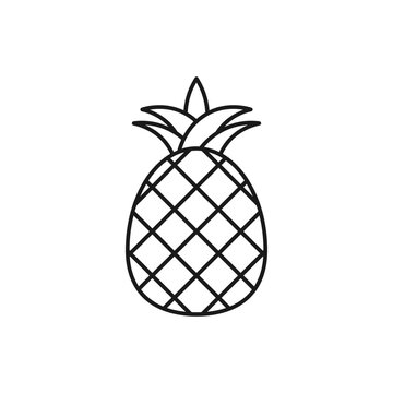 recommend clip art: Pineapple line art summer holidays icon design template vector illustration