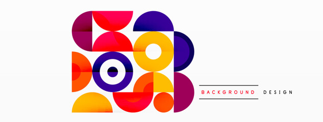 Colorful circle abstract background. Template for wallpaper, banner, presentation, background