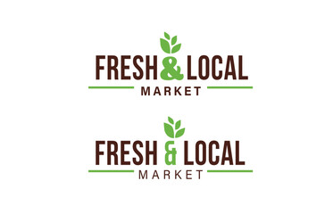eco friendly logo design, Fresh and local