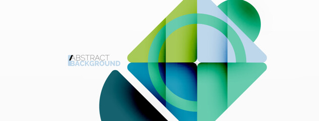 Creative geometric wallpaper. Minimal abstract background. Triangles and circles composition vector illustration for wallpaper banner background or landing page