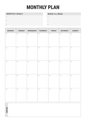 Monthly Plan