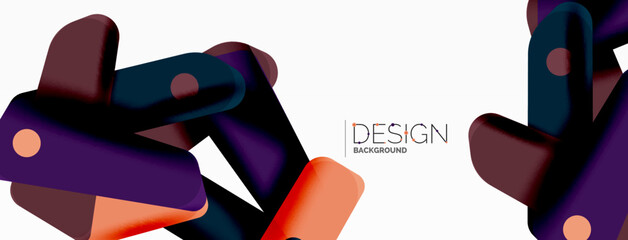 Creative geometric wallpaper. Minimal abstract background. Color bright overlapping lines composition vector illustration for wallpaper banner background or landing page