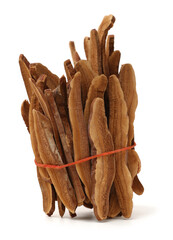 Superfood Reishi (Ganoderma Lucidum) isolated on white background