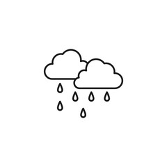 Rainy line art ecology icon design template vector illustration