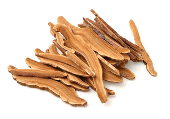 Superfood Reishi (Ganoderma Lucidum) isolated on white background