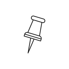 Pushpin line art contact us icon design template vector illustration