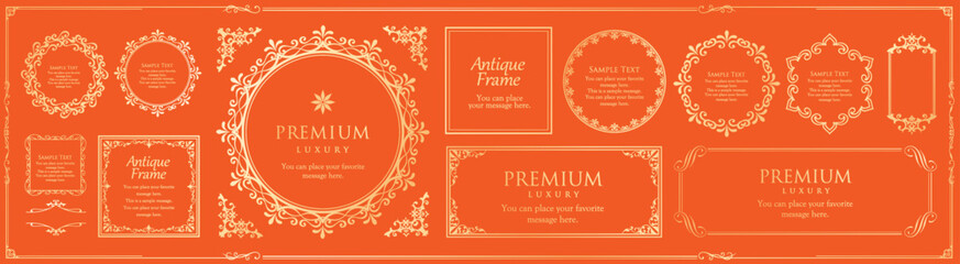 ハロウィンのフレーム素材セット。