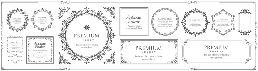 ハロウィンのフレーム素材セット。