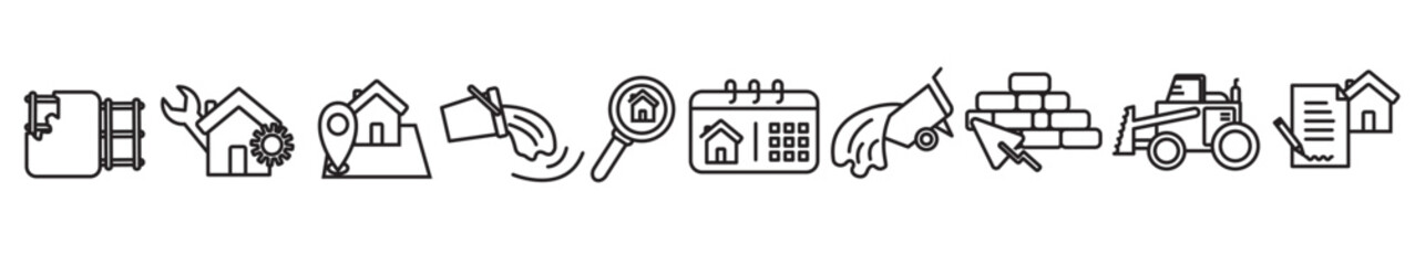 Construction Bussines icon set