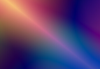 Multicolored Vibrant Gradient Background with Straight Ray Light Line in Space Vibe
