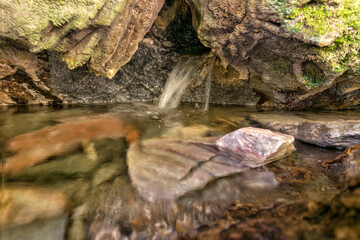 Spring from rocks