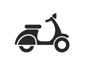 simple scooter moped silhouette icon