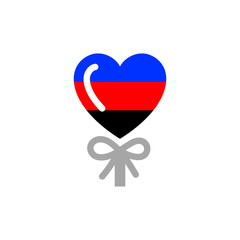 Symbol balloon with polyamory flag lgbt pride