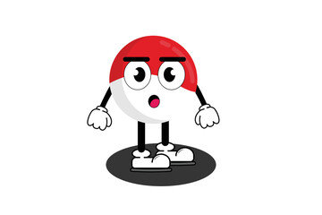 Illustration vector graphic cartoon character of cute mascot Indonesia with pose. Suitable for children book illustration and element design flyer,poster,promotion