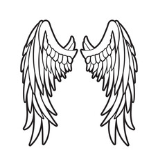 classic beautiful angel wings