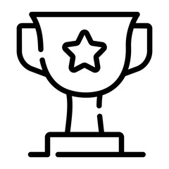 trophy line icon